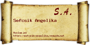 Sefcsik Angelika névjegykártya